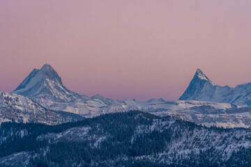 Wall Mural - Mountains in winter swiss alps