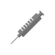 © Andrey - Medical syringe grey flat vector icon