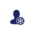 Cold or chill icon on white