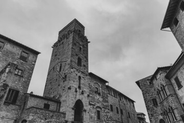 San Gimignano, Tuscany. Glimpses of its beautiful historic center