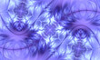 Abstract fractal art background, suggestive of flowers and leaves, in periwinkle blue.