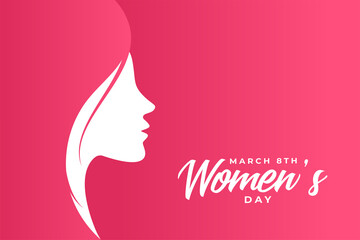 Wall Mural - womens day pink greeting design