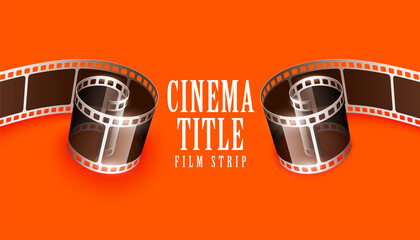 Wall Mural - 3d cinema film strip title background