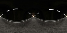 360 Degree Full Panorama Environment Map Of Dark Underground Concrete Tunnel Motorway Road With Sun Light 3d Render Illustration Hdri Hdr Vr Virtual Reality