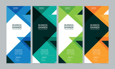 roll up banner vector template