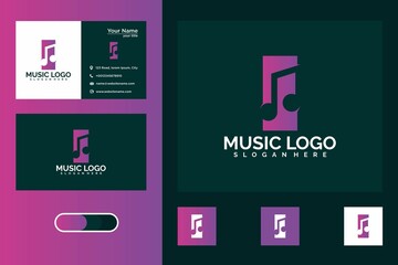 Wall Mural - modern music logo design