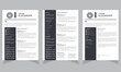 Professional Resume Layouts with Cover Letter Black Sidebar
