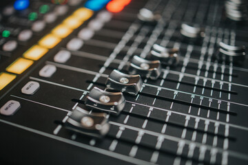 Poster - Closeup of a professional sound system