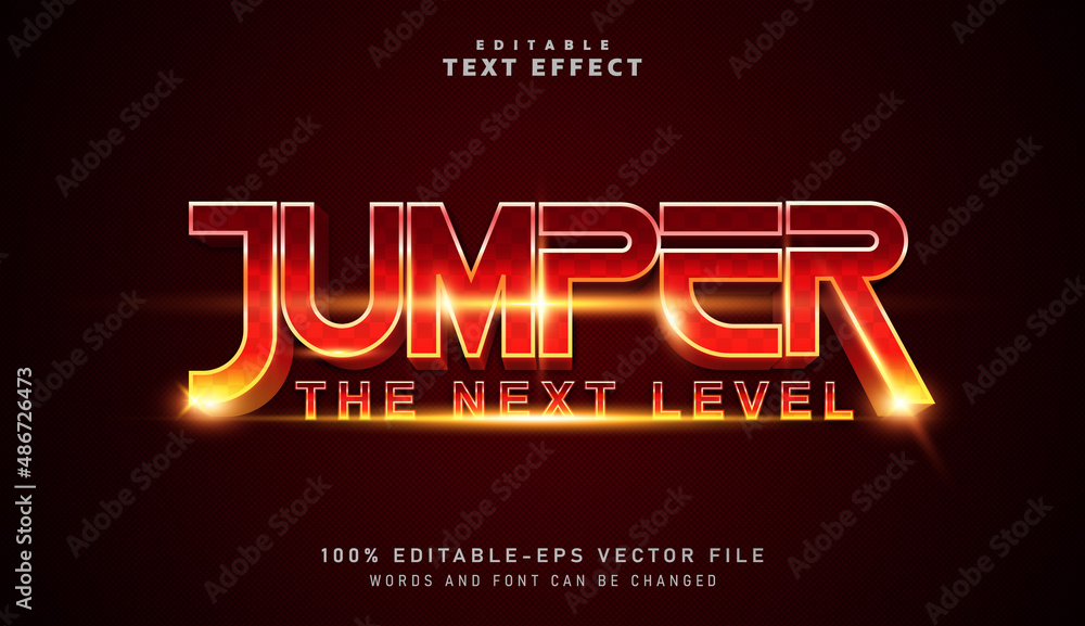 3D Jumper Cinematic text effect - Editable text effect