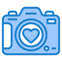 Wall Mural - camera blue style icon