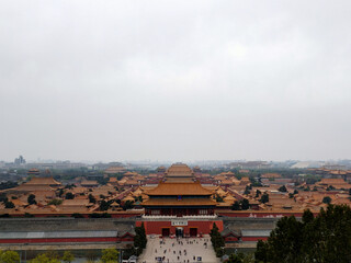 Wall Mural - A beautiful view of a cityscape in a gloomy day