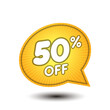 © Ricardo - 50 percent off. Yellow balloon with shadow
