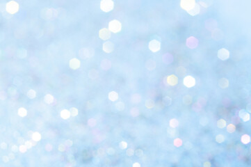 Wall Mural - blue blurred abstract background with bokeh circles