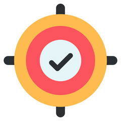 Poster - Modern design icon of verified target 

