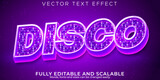 Disco text effect, editable music and party text style