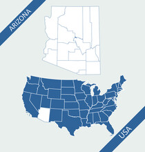 Arizona County On USA Map