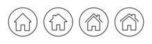 House Icons Set. Home Sign And Symbol