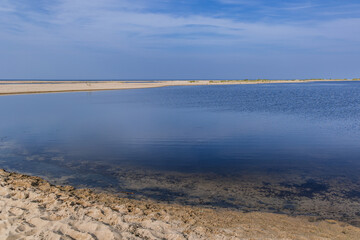 Poster - View from beach of Sobieszewo Island on the Baltic sea, between the Gdansk Bay and the delta of Vistula river, Poland