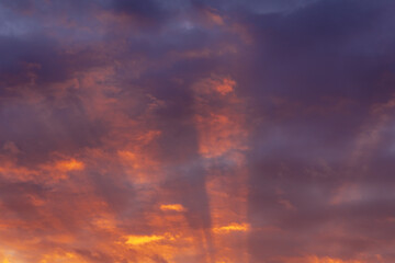 Canvas Print - View in a sunset sky