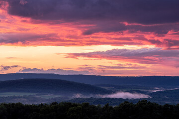 Wall Mural - sunset in the mountains