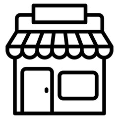 Wall Mural - supermarket outline style icon