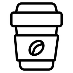 Wall Mural - coffee outline style icon