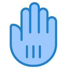 Wall Mural - hand blue style icon