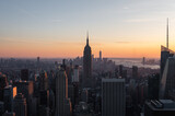 Fototapeta Miasta - New York, NY, sunset, Empire State Building