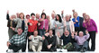 © ASDF - in full growth. group of diverse people standing together