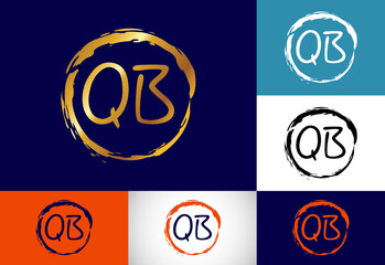 Initial Monogram Letter Q B Logo Design Vector Template. QB Letter Logo Design