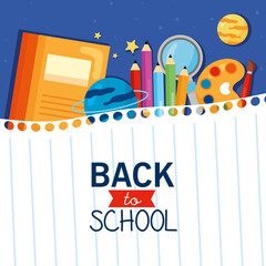 Wall Mural - Back to School supplies