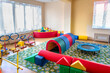 Medical children rehabilitation center with soft sports equipment for training indoor