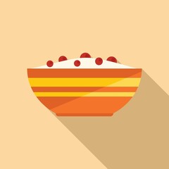 Sticker - Morning breakfast icon flat vector. Healthy food