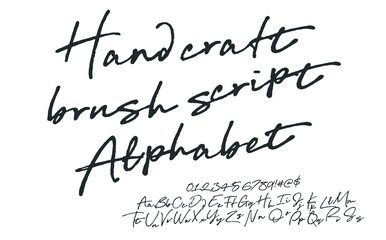 hand drawn typeface set. brush painted characters: lowercase and uppercase.typography alphabet for y