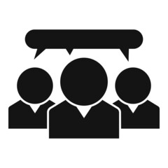 Poster - Teamwork icon simple vector. People talk