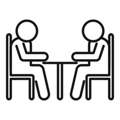 Poster - Bar speaking icon outline vector. People talk