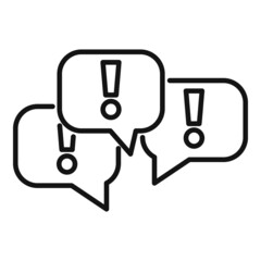 Poster - Discussion chat bubble icon outline vector. People talk