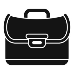 Sticker - Job briefcase icon simple vector. Work bag