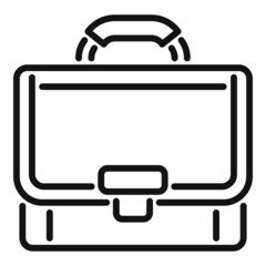 Sticker - Diplomat briefcase icon outline vector. Work bag