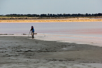 Sticker - photographe au bord de l eau