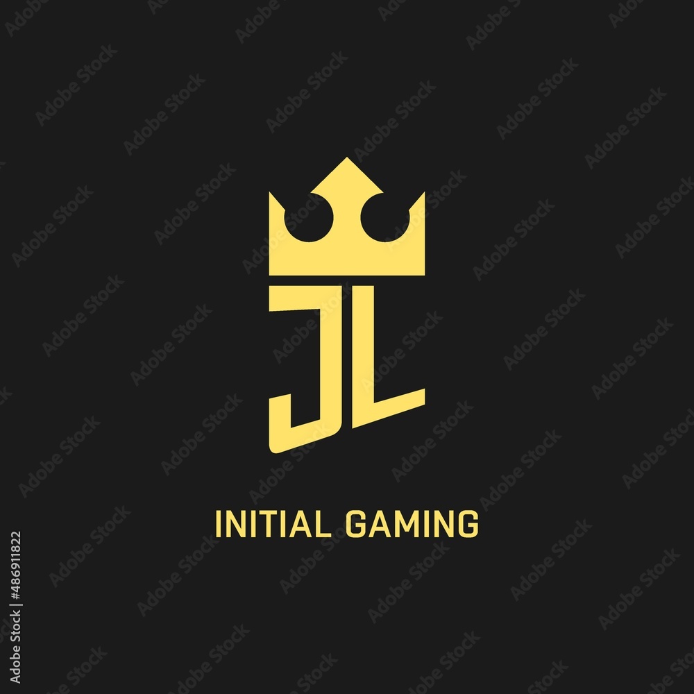 Monogram JL logo shield crown shape, elegant and luxury initial logo ...