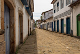 Fototapeta Uliczki - narrow street in old port city