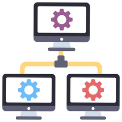 Modern design icon of web development 

