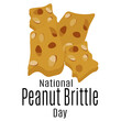 © SunnyColoring - National Peanut Brittle Day, Idea for poster, banner, flyer, card or menu design