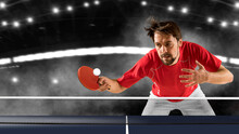 Table Tennis Player. Tennis Collage