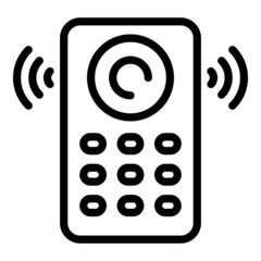 Canvas Print - Intercommunication icon outline vector. Video door. Phone system