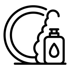 Wall Mural - Foam dish detergent icon outline vector. Kitchen bottle. Wash product