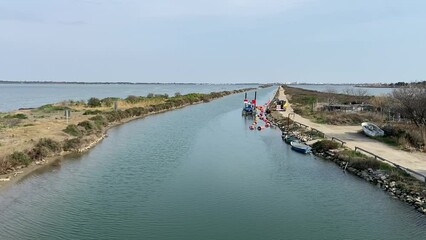 Sticker - Canal du Rhône à Palavas les flots, Occitanie