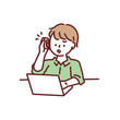 © bebe   - 残業する男女のイラスト(仕事、ビジネス、資料作成、会議、疲れ、忙しい、イライラ、失敗、多忙) Illustrations of men working overtime . work, business, materials preparation, meetings, fatigue, busyness, irritation