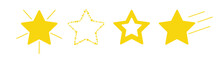 Set Of Stars Icon. Star Icons. Rating Stars Web Collection. Vector Illustration.